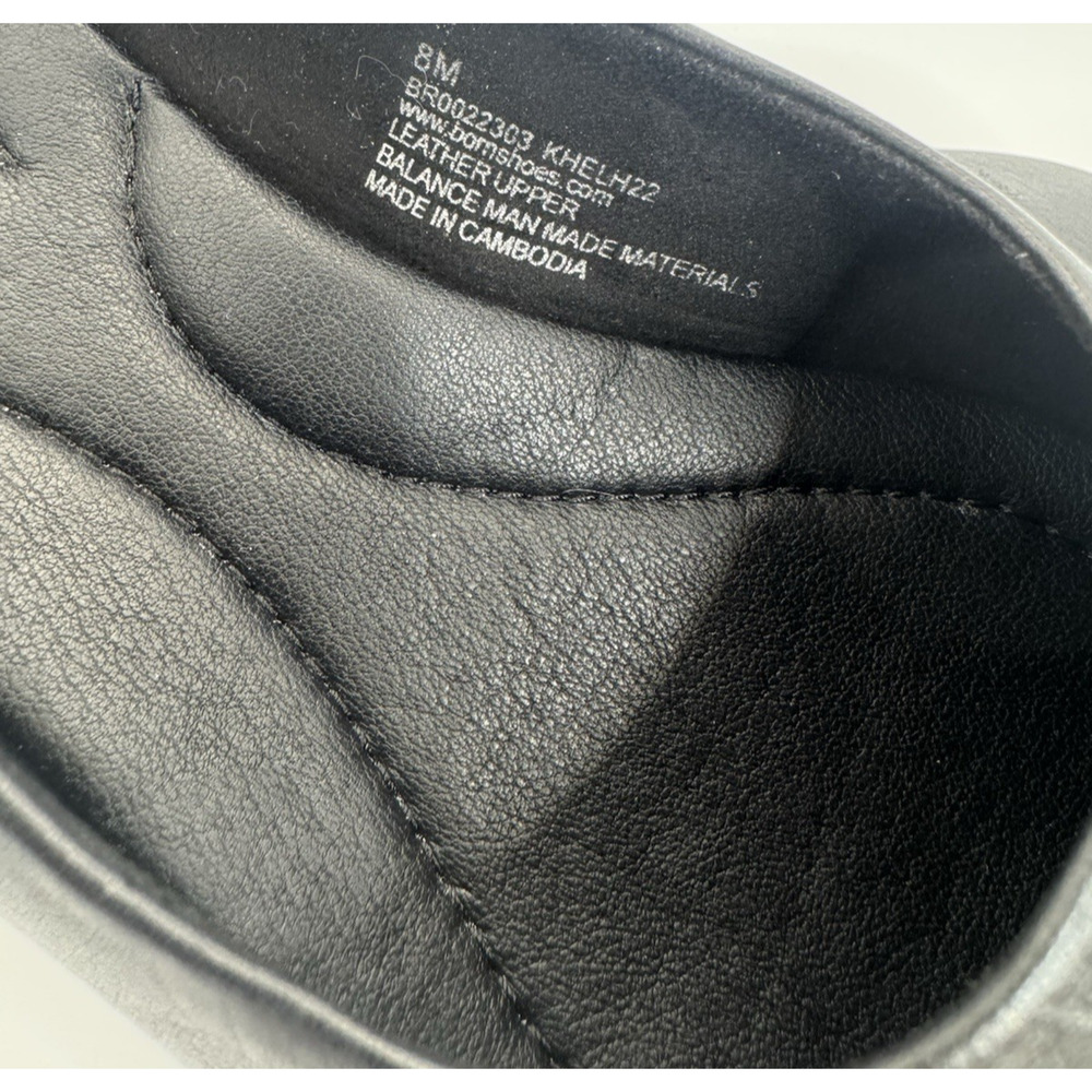 Børn Womens 8 Leather Mules Black Slip On Ballet Flat Loafers Minimalist NWOT - Picture 8 of 10